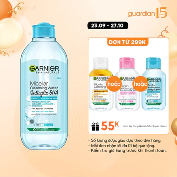 Nước Tẩy Trang Cho Da Dầu Mụn Micellar Water Garnier Guardian