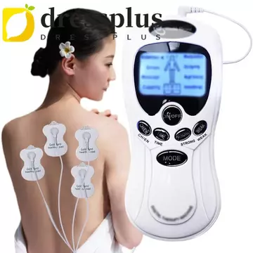 Dụng cụ massage điện DRESSPLUS, Máy kích thích xung điện tử 8 chế độ, Thư giãn xung kỹ thuật số Máy kích thích điện di động Máy kích thích cơ Massage cổ