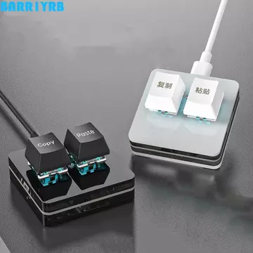 BARR1YRB Sao chép Dán Bàn phím, Bàn phím Acrylic Bàn phím mini 2 tùy chỉnh, Phụ kiện bàn phím Phím cơ mini Chiếu sáng 2 phím Trò chơi bàn phím mini