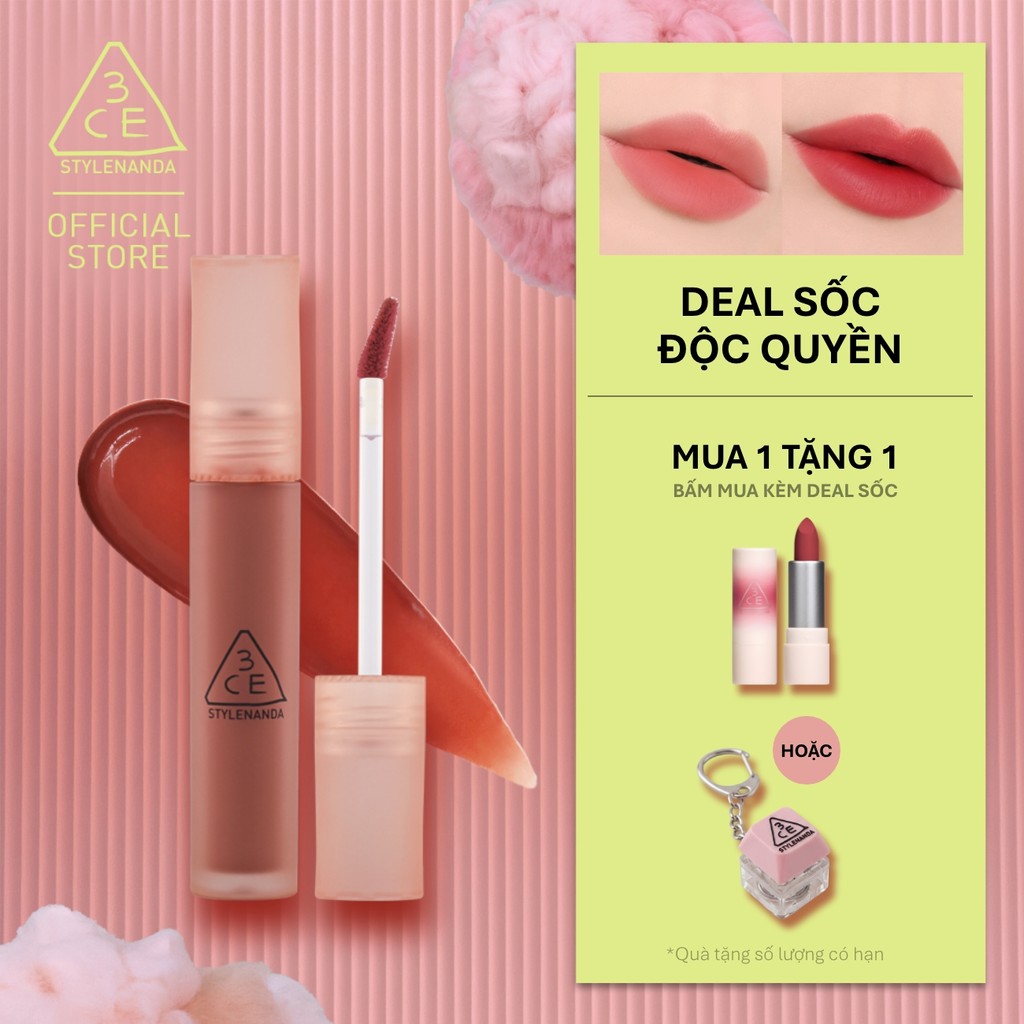 Son Kem Lì 3CE Blur Water Tint Mịn Môi Mờ Ảo, Không Lem, Lâu Trôi, Che Phủ Rãnh Môi, Bền Màu, Nhẹ Môi