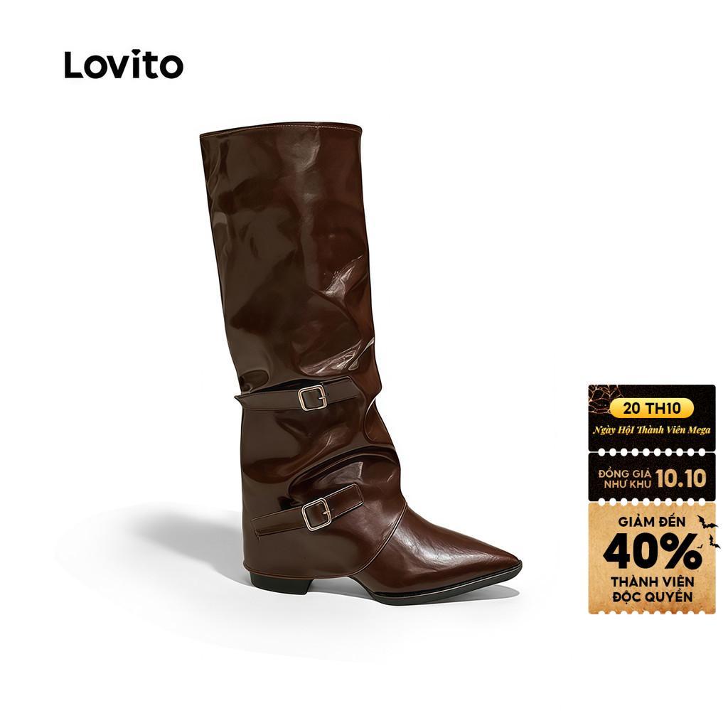 Lovito Kỳ nghỉ Giày boot nữ phong cách LFA106117