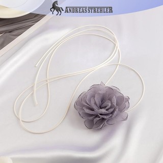 Onetimingfine Vải Lông Tơ Ren Hoa Vòng Cổ Choker Dành Cho Nữ Hợp Thời Trang Thanh Lịch Dài Dây Buộc Dây Trên Cổ Trang Sức VN