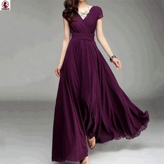 Váy voan cổ chữ V dành cho nữ, phù hợp dạ hội vàwear every day outdoor attire