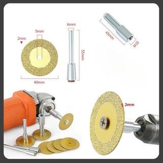 5 Đĩa cắt kim cương Mini Dụng cụ quay 40mm Lưỡi cưa bánh mài Phụ kiện quay cho máy khoan Dremel và Máy mài góc 100 loại nhựa kim loại chính xác ổn định phù hợp dùng cho gia đình căn hộ văn phòng và không gian nhỏ