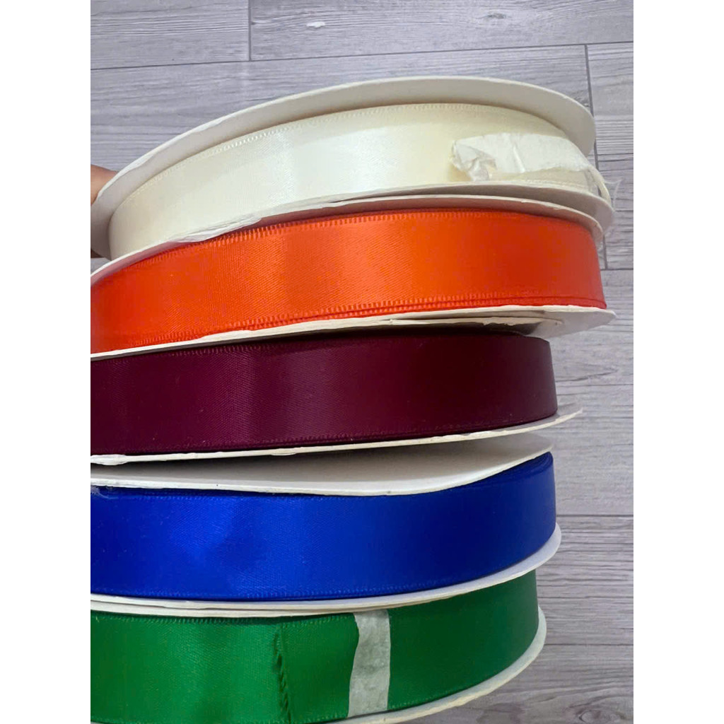 Ruy Băng Lụa Cao Cấp 2cm x 90M – Loại Đẹp, Trơn Mịn, Màu Sắc Tươi Sáng – Phù Hợp Gói Quà & Gói Hoa - In Ruy Băng