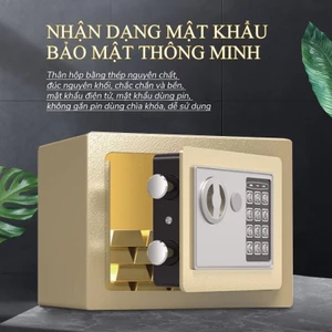 Két Sắt Mini Khóa Điện Tử Chống Cháy Độ Bảo Mật Cao BB-360 Siêu Tiện Lợi Két sắt mini khoá điện tử 17E, có khe đút tiền,