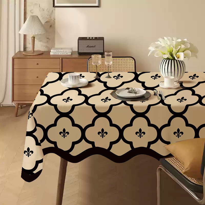 Ánh Sáng Sang Trọng Không Khí Pháp Retro Bàn Thảm 2025 Phong Cách Mới Dùng Một Lần Chống Thấm Nước Chống Dầu Chống Bỏng Khăn Trải Bàn Cà Phê Khăn Trải Bàn