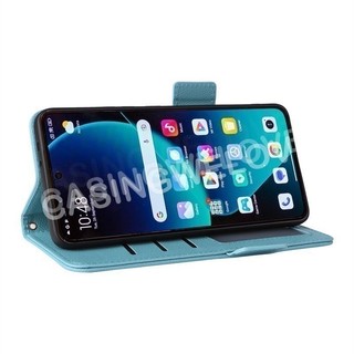 Vỏ Cho ZTE Nubia Neo 3 GT 5G 2025 Sang Trọng Lật Da Bên Khóa Ốp Lưng Điện Thoại Khe Cắm Thẻ Giá Đỡ Vỏ Điện Thoại Chống Sốc
