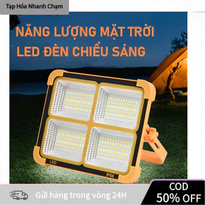 【COD】Đèn LED cầm tay năng lượng mặt trời 500W thiết kế chống nước tích hợp đèn cảnh báo an toàn cho hoạt động ngoài trời
