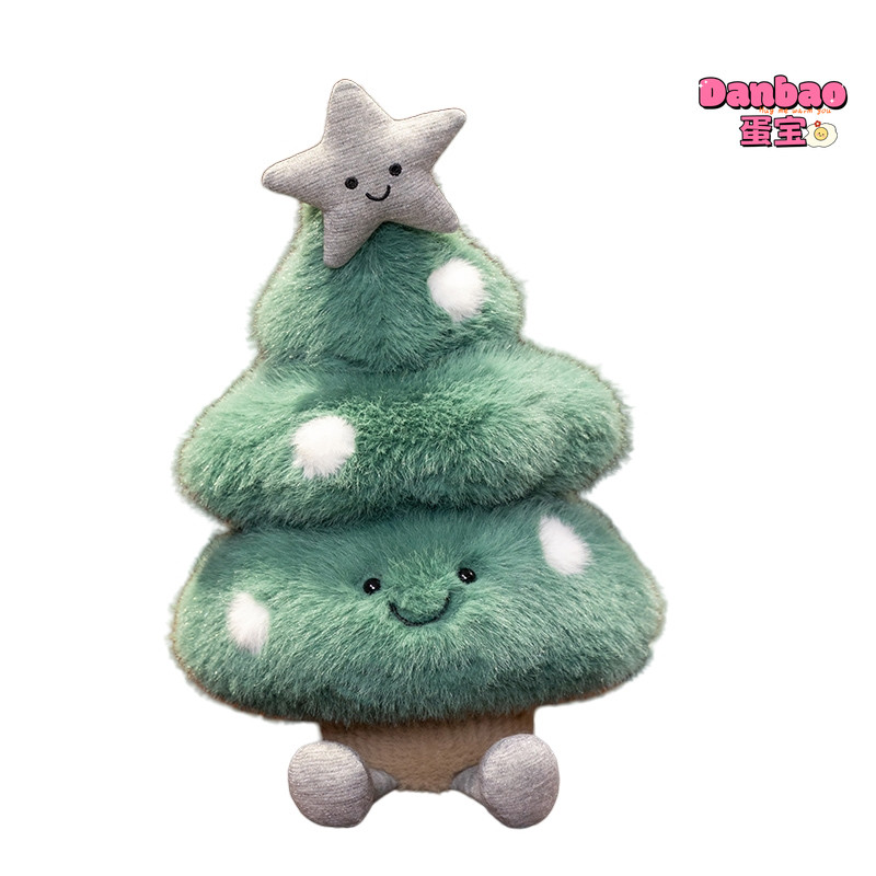 ((DANBAO) Đồ chơi sang trọng Giáng sinh tinh tế Búp bê cây thông Noel dễ thương Quả bóng pha lê trái cây an toàn Đồ trang trí Giáng sinh Chất liệu mềm Quà tặng cho bạn bè Quà tặng Giáng sinh Đồ chơi DANBAO
