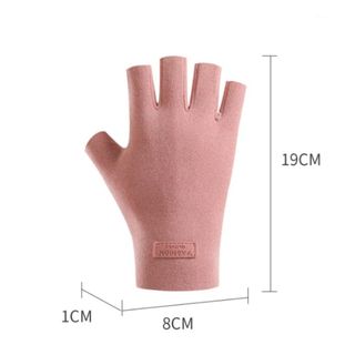 Găng Tay Mùa Đông NCE, Găng Tay Nửa Ngón Nhung Plus Nhung Đức, Găng Tay Không Ngón Co Giãn Màu Trơn Mềm Mại Mùa Thu Đông