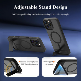 Ốp Điện Thoại Chân Đế Từ Tính Lereach Cho iPhone 17 Pro Max / 17 Air 16e / iPhone 16 / 15 Pro Max - Bảo Vệ Thả, Chân Đế Có Thể Điều Chỉnh