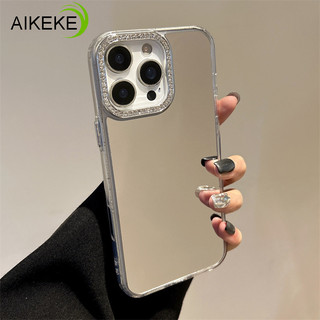 Ốp Điện Thoại Gương Bạc Mạ Cho Honor X9 X9A X9B X9C X9D Smart X8 X8A X8B X7A X7B X7C X7D X6 X6A X6B X6C X5 X5B Plus Magic 7 6 5 4 Pro Lite Vỏ Khung Kim Cương Lấp Lánh