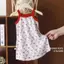 Bé gái (90-150) Sản phẩm mới mùa hè Váy dây đeo lụa băng tươi nhỏ phong cách mới