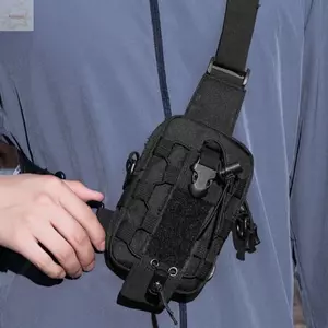 Túi đựng chai nước AWNGD, Túi đựng chai nước chéo Nylon chống trầy xước, Gói Fanny nhiều túi dung tích lớn đa chức năng