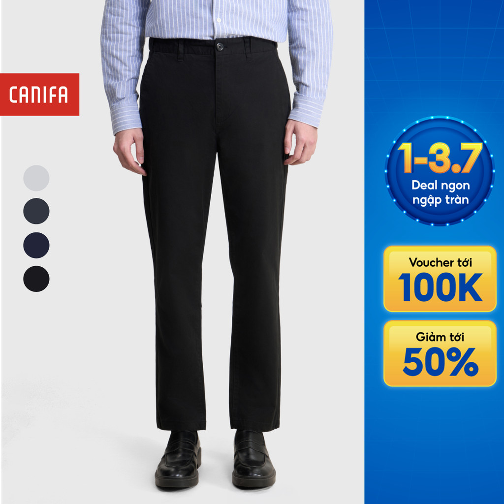 Quần kaki nam CANIFA dáng công sở form suông basic 8BK26A001