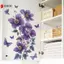 Hoa Tím Bướm Treo Tường Phòng Khách Phòng Ngủ Túi Trang Trí Bức Tranh Tường Tự Dính Đề Can Treo Tường VN