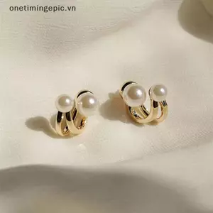 VFZ 2021 Bông Tai Ngọc Trai Sang Trọng Hàn Quốc Cho Nữ Thời Trang Đơn Giản Ngọc Trai Bông Tai OTE