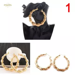 PNPIA- Bông tai tre lớn Bông tai ôm hông dành cho nữ Vòng tròn tai / Vòng tròn tai