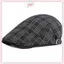 JRP Sọc Lưới Mũ Nồi Nam Nữ Kẻ Sọc Tấm Che Dubill Xương Cá Flat Cap JRP