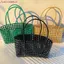 Túi dệt rỗng JUNYUE88US, Túi Tote đi biển phong cách nông thôn bằng nhựa, Túi xô hợp thời trang Dung tích lớn Túi đựng rau củ phong cách kỳ nghỉ Mua sắm