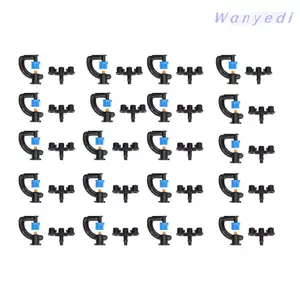 WANYEDI 20 Bộ Vòi phun khúc xạ, Vòi phun xoay siêu nhỏ có thể tháo rời tiết kiệm nước, Vòi phun loại POM G bền bỉ Tưới nước nhà kính