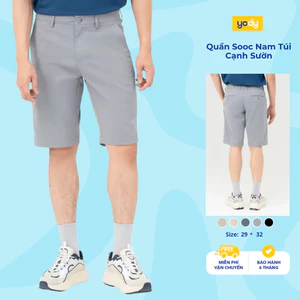 Quần short nam YODY quần đùi kaki dáng lửng, túi cạnh sườn, Thoải mái, Lịch lãm,TRA - QSM6023