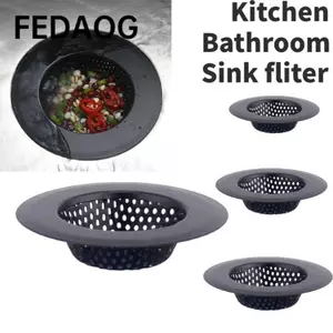 Bộ lọc thoát nước FEDAOG, có tay cầm Bộ lọc bồn rửa chống tắc nghẽn, thoát nước sàn bền màu đen Bẫy lưới thép không gỉ Phụ kiện phòng tắm nhà bếp