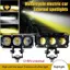{TB & Bag} Đèn LED chiếu sáng xe máy 3 mắt Đèn làm việc hai màu Hi / Low Beam Fog Light cho ô tô SUV Trus Đèn lái xe ống kính Mini.