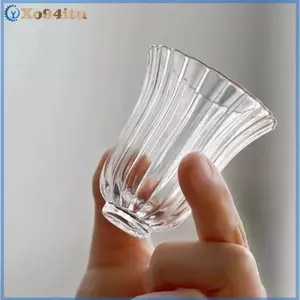 XOITU 50ml Trong Suốt Cánh Hoa Thủy Tinh Trà Cốc Phong Cách Nhật Bản Chịu Nhiệt Gongfu Trà Cốc Cho Gia Đình Làm Trà Drinkware VN
