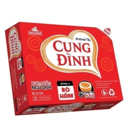 Thùng 30 Gói Mì Cung Đình 80g Đủ Vị - Mì Gói Chính Hãng, Date Mới