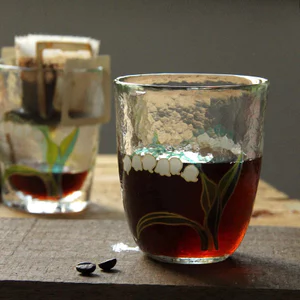 Retro Cà Phê Nhà Hàng Chịu Nhiệt Độ Cao Dày Nước Trái Cây Cốc Đá Mỹ Latte Lạnh Pha Ly Niche Hoa Thủy Tinh NGYV