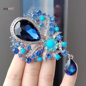 JULYHOT Sang Trọng Thanh Lịch Lớn Pha Lê Giọt Nước Thổ Cẩm Dành Cho Nữ Cô Gái Vintage Thời Trang Mặt Dây Chuyền Xước Thanh Lịch Đám Cưới Chân Trang Sức Massivedeals