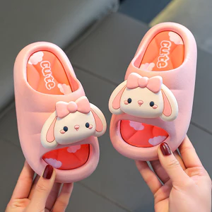 Mùa Hè Bé Gái Dép Công Chúa Hoạt Hình Trong Nhà Chống Trơn Trượt Phòng Tắm Tắm Đế Mềm Trung Nhỏ Trẻ Em Trẻ Em Dép Thường Ngày EMHG