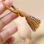 HFSHY Retro Gỗ Mèo Móc Khóa Tay Khắc Dễ Thương Kitty Túi Mặt Dây Chuyền Quyến Rũ sel Quà Tặng Cho Nữ Cô Gái Cặp Đôi Trang Sức Thời Trang Phụ Kiện VN