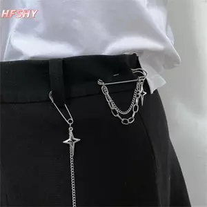 HFSHY Phong Cách Hàn Quốc Kim Loại Bướm Dây Xích Thổ Cẩm Dành Cho Nữ Bộ Đồ Trang Trí sel Dây Xích Kim Loại Hạt Pin Vải Trang Sức Phụ Kiện VN