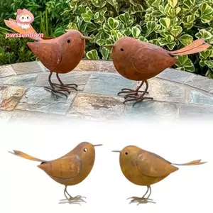 PWSSEND Sắt Nghệ Thuật Chim, Phong Cách Mộc Mạc Điêu Khắc Kim Loại Tượng Chim, Kim Loại Trang Trí Sân Điêu Khắc