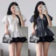 Áo sơ mi kẻ sọc cổ tim đính nơ dáng babydoll thời trang mùa hè xinh xắn SMK9844 - Hieuvy Botique
