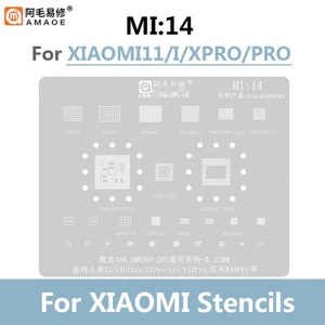 0.12mm Amaoe MI: 14 Reballing stencil cho RedMI K40Pro Xiaomi11 / 11ultra / 11pro / 11i / 11xpro CPu SM8350 Trồng stencil