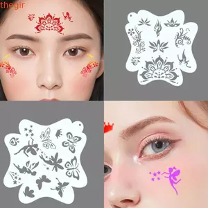 Mẫu sơn mặt THEGIRL8B, Sao chép stencils Rỗng DIY Body Art Paint stencils, Trang trí thủ công trang trí có thể tái sử dụng Bản mẫu tranh trang điểm dập nổi Vẽ tay