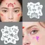 Mẫu sơn mặt THEGIRL8B, Sao chép stencils Rỗng DIY Body Art Paint stencils, Trang trí thủ công trang trí có thể tái sử dụng Bản mẫu tranh trang điểm dập nổi Vẽ tay