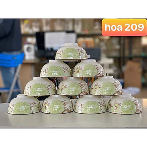Bộ bát cơm 10 chén hình hoa phong cách Hàn Quốc