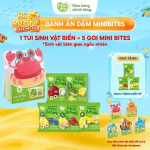 Combo 5 Bánh Ăn Dặm Mini Bites Mămmy bổ sung canxi hỗ trợ tập nhai cho bé từ 6 tháng gói 15g