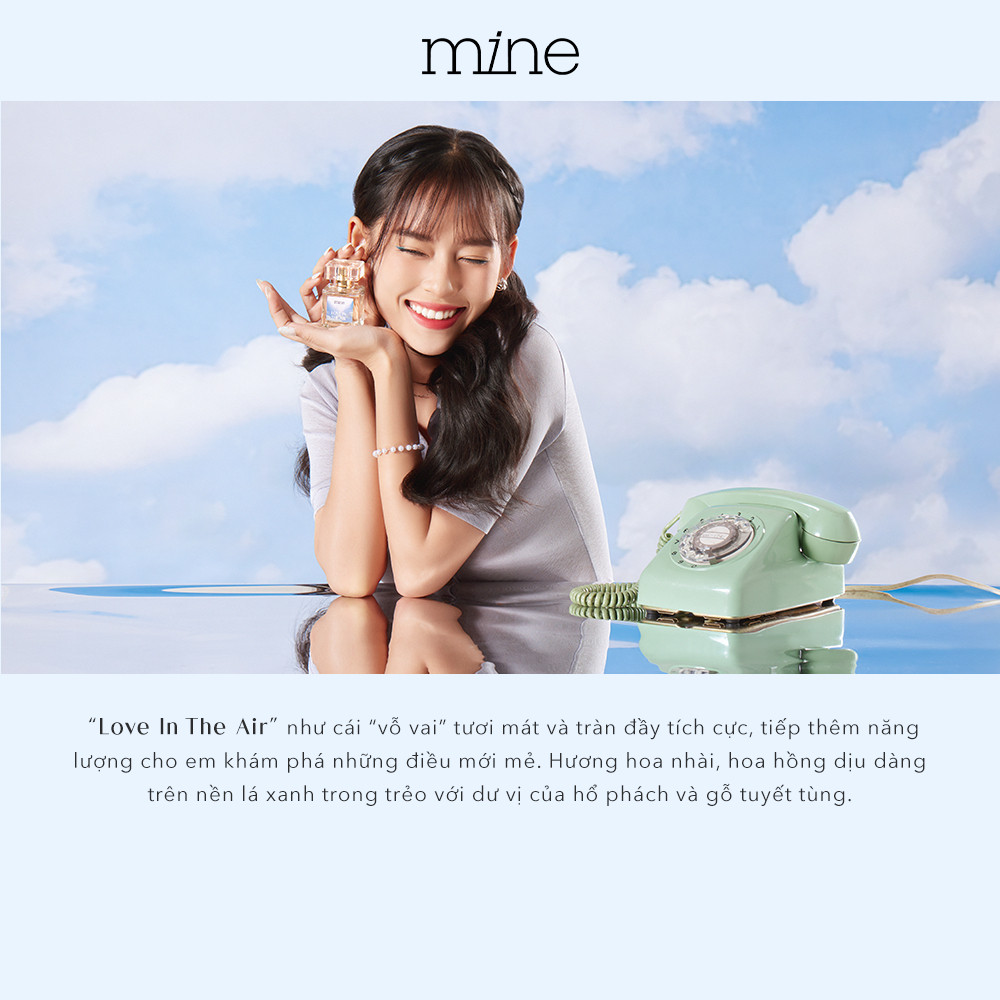 [TẶNG SỮA TẮM GEL VÀNG 339K] Nước Hoa Mine Love In The Air 30ml Hương Lá Xanh Tươi Mát Và Tinh Tế Lưu Hương Lên Đến 8H
