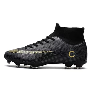 Bóng Đá Cleats Giày Bóng Đá Phong Cách Ronaldo Tiền Đạo Phong Cách Cao Cấp Dài Studs Turf Studs Giày Bóng Đá FG TF 5RCG