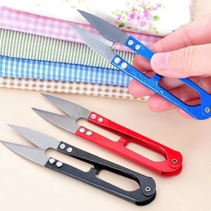 Kéo bấm chỉ sắc bén, kéo nhấp cán kim loại tiện dụng màu xanh đỏ đen Màu Ngẫu nhiên