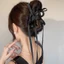 Pháp Ba Lê Phong Cách Nơ Streamer Lấy Kẹp Lưng Đầu Tính Khí Thanh Lịch Cá Mập Kẹp Tóc Mũ Đội Đầu DSVI