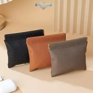 E-WOITD Thời Trang Tự Đóng Da Mini Ví Ngắn Túi Nam Nữ Chìa Khóa Tiền Nhỏ Tai Nghe Đựng Thẻ Tín Dụng Kính Túi Bảo Quản E-WOITD