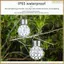 4 Đèn LED trang trí cửa ra ngoài Đèn năng lượng mặt trời trang trí ngoài trời Đèn chùm kính: Đèn lồng chống nước cho sân vườn chạy bằng năng lượng mặt trời