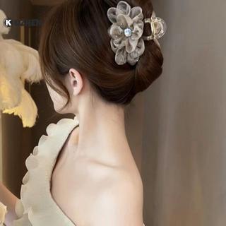 KUZHEN 1 Chiếc Kim Cương Giả Lưới Hoa Tóc Kẹp Cá Mập Thời Trang Hàn Quốc Cho Nữ Chống Trơn Trượt Chắc Chắn Giữ Cho Các Bữa Tiệc HOT